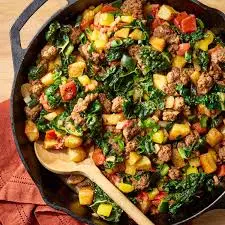potato and ground beef skillet