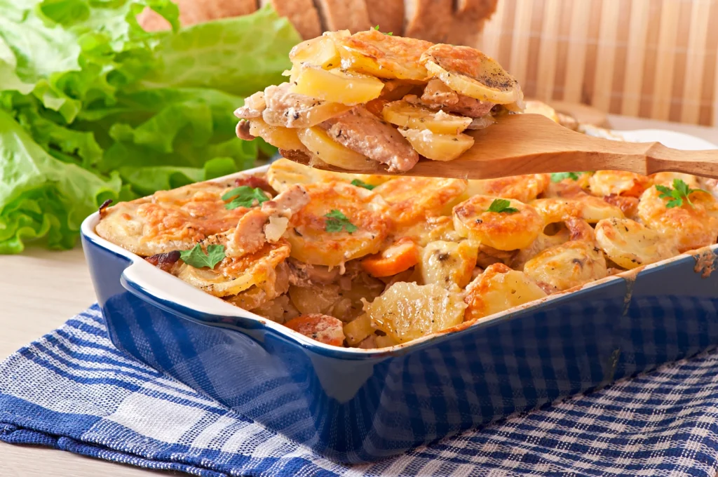 German Ground Chicken and Potato Casserole